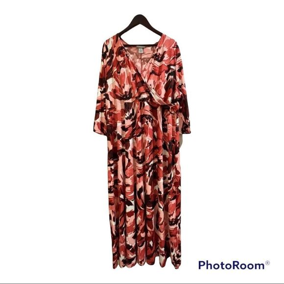 Catherines Dresses & Skirts - New Catherine’s Plus Size Leaf Pattern Fall Dress